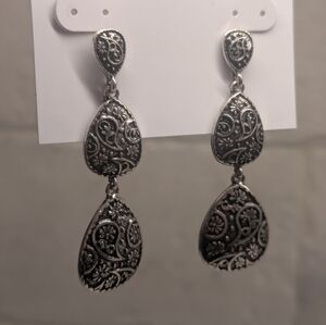 Dangle Earrings - NWT - Silver Tone